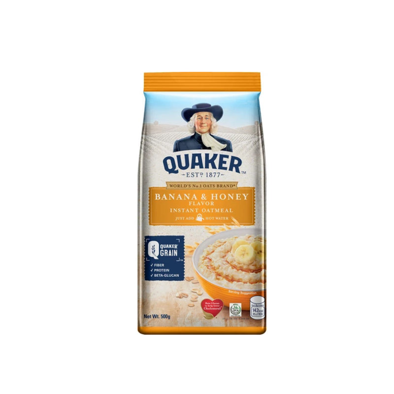 퀘이커 오트밀 귀리가루 Quaker Banana and Honey Instant Oat Meal 500g