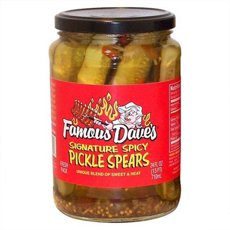 Famous dav pickles sig spicy spears 710ml