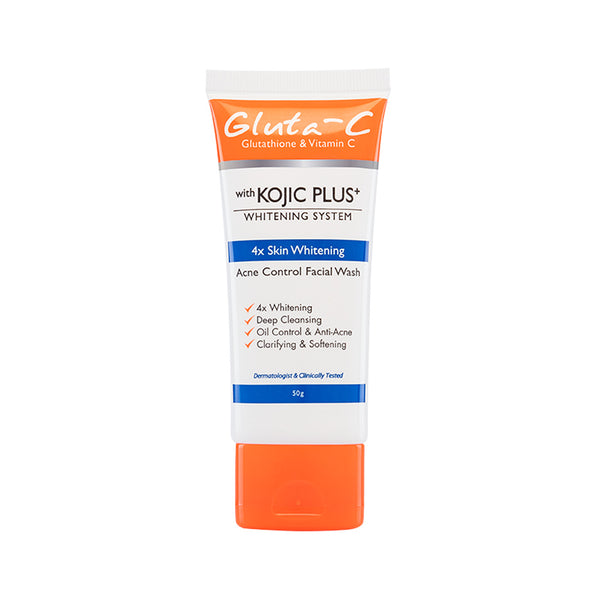 글루타 Gluta C W/Kojic+Acne control facial wash 50g