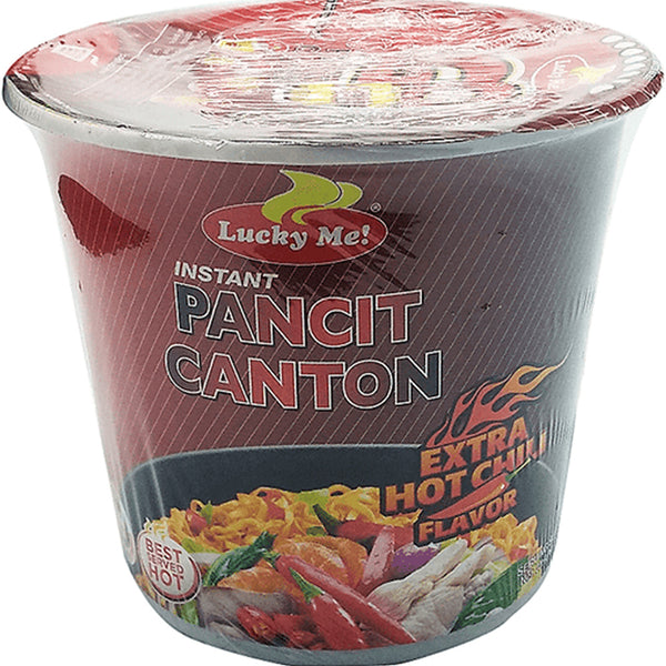 Lucky Me Pancit Canton Hot Chili Cup 럭키미 판식 칸톤 핫 칠리 컵 70g