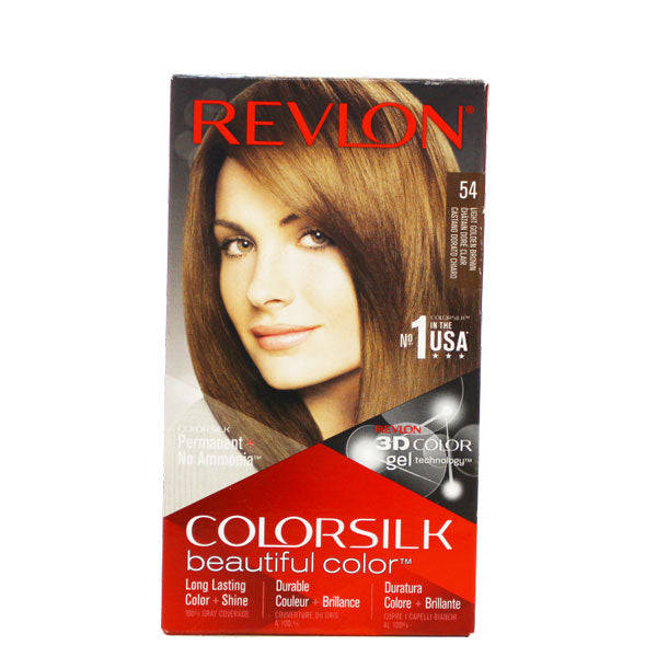 REVLON HAIR COLORANT COLOR SILK LIGHT GOLDEN BROWN #54