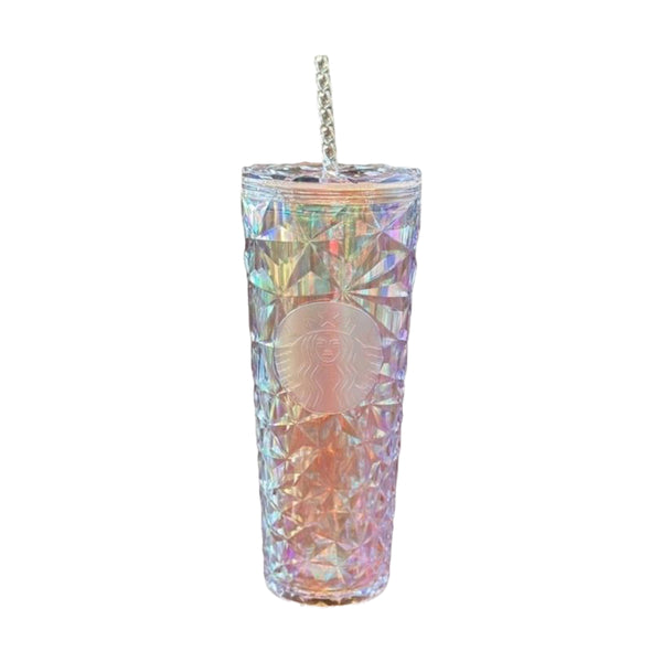 Starbucks Holiday 2023 Iridescent Crystal Diamond Prism 24oz Tumbler