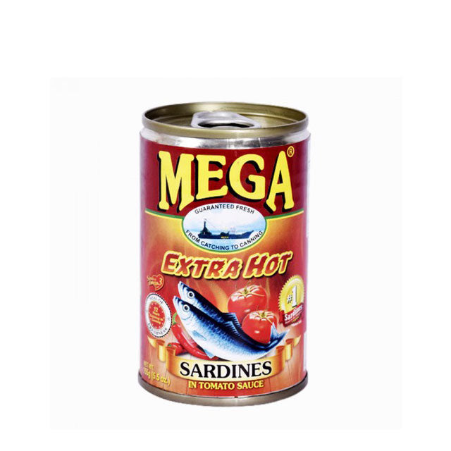 필리핀 Mega Sardines Extra Hot 155g (Easy Open Can)