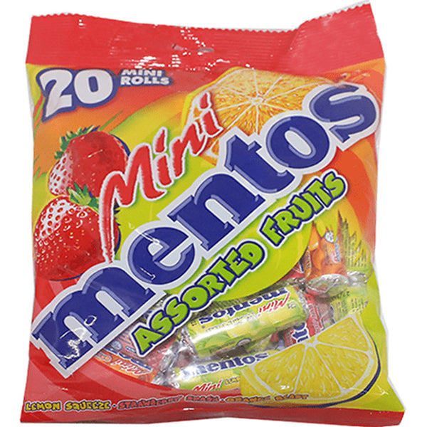mini mentos assorted fruit bag 미니 멘토스 어쏠트 후르츠 백200g