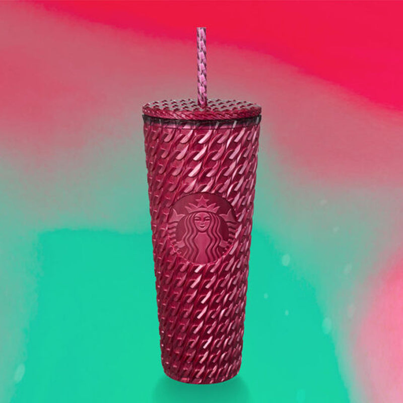 Starbucks Holiday Chained Magenta Cold Cup (24oz.)