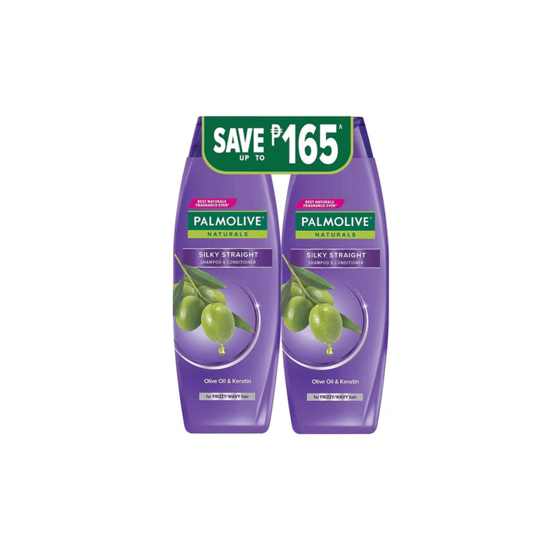팜올리브 샴푸 컨디셔너 Palmolive Silky Straight Shampoo & Conditioner | 400ml x 2s Save up to P165