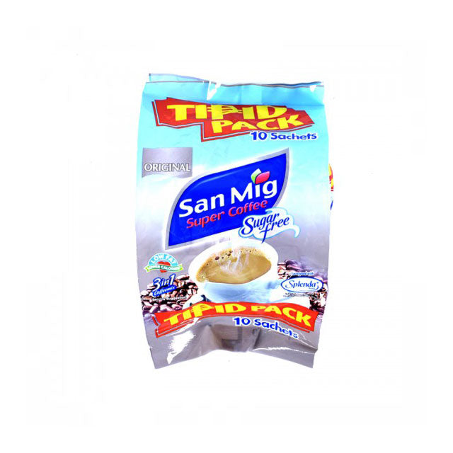 필리핀 산미그 커피 San Mig Original 3in1 Sugar Free 7gx10s Tipid Pack