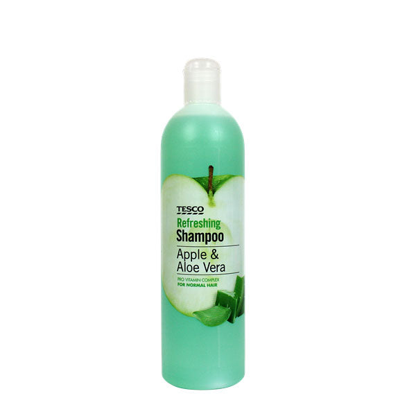 TESCO APPLE & ALOEVERA SHAMPOO 500ML