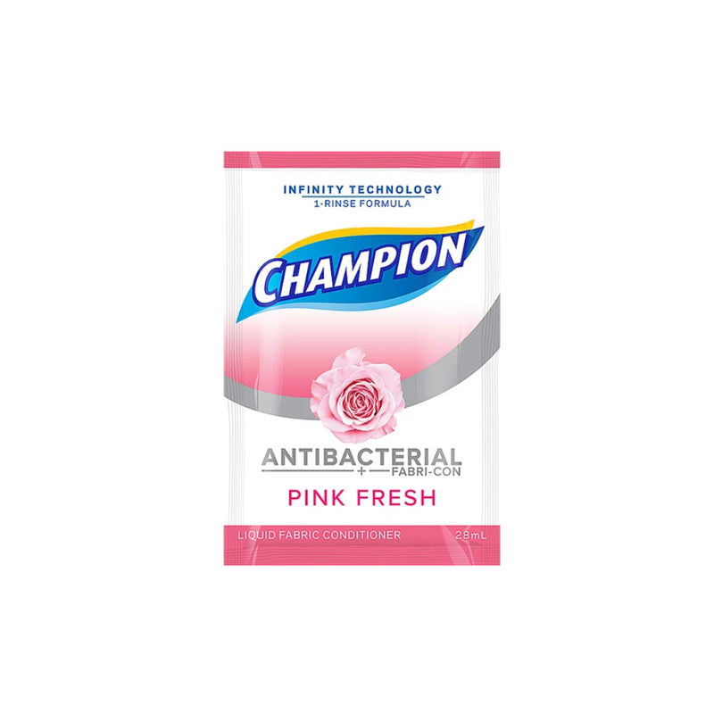 챔피온 Champion Pink Fresh Antibacterial Fabric Conditioner | 28ml x 6pcs