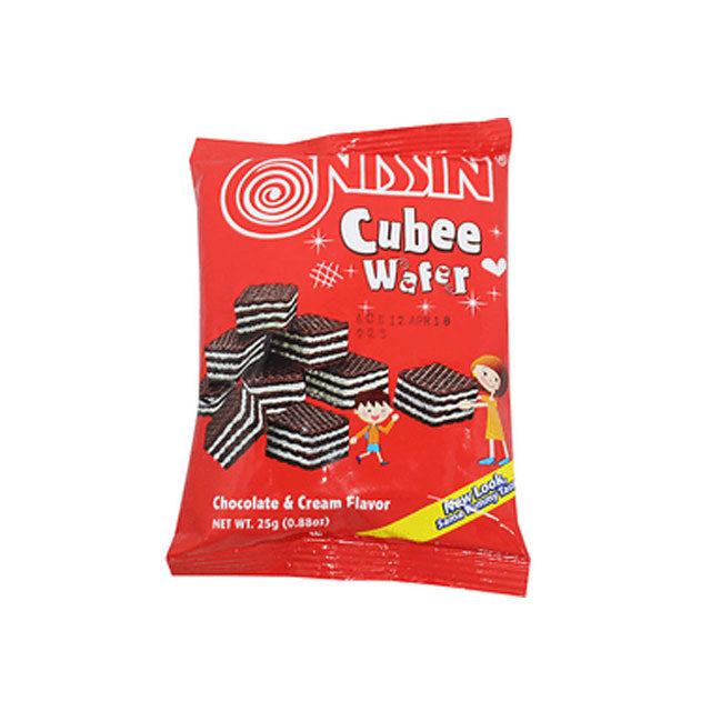 Nissin Cubee Wafer Chocolate & Cream 25gr