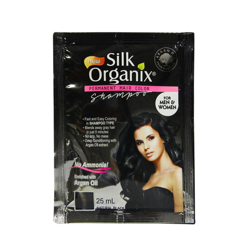SILK ORGANIX COLOR SHAMPOO ARGAN OIL BLACK 25ML