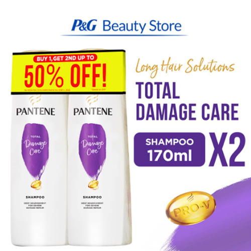 팬틴 토탈 데미지케어 Pantene Total Damage Care Shampoo 170ml x 2s