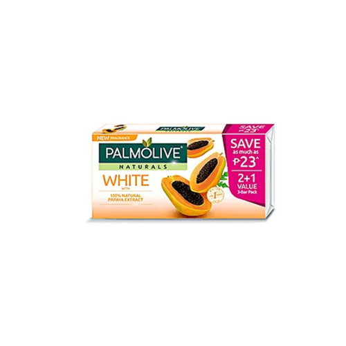 팜올리브 파파야 비누 Palmolive Naturals White with Papaya Whitening Soap | 80g x 2+1