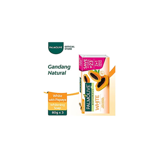 팜올리브 네츄럴 비누 Palmolive Naturals White with Papaya Whitening Soap | 80g x 2+1